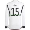 Maillot à Manches Longues Allemagne Sule 15 Domicile Coupe du Monde 2022 Pour Homme